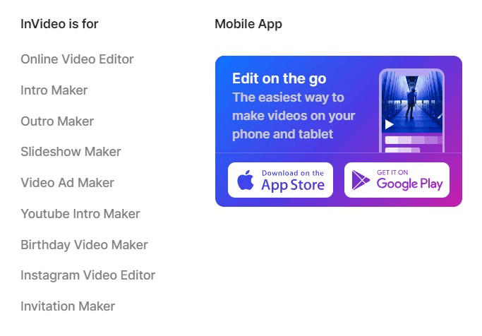 Invideo Features 